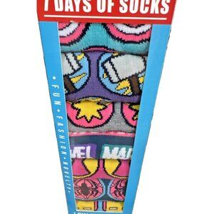 Marvel Women 7 Day Low Cut Socks 4-10 Hero Funny Silly Gift Work School 7-Pairs